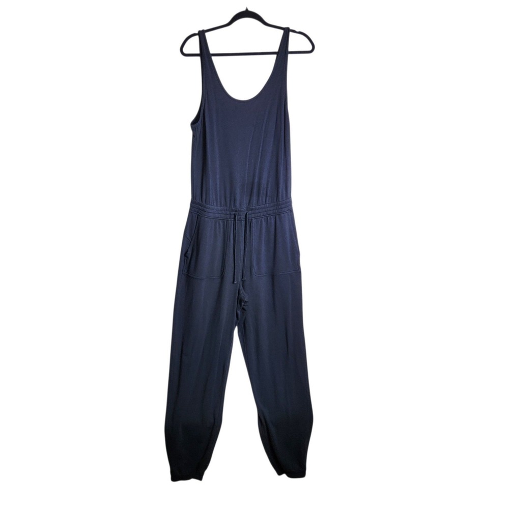 Lululemon beCalm Jumpsuit Black Modal Sleeveless Jogger LW1GNSS Size M
